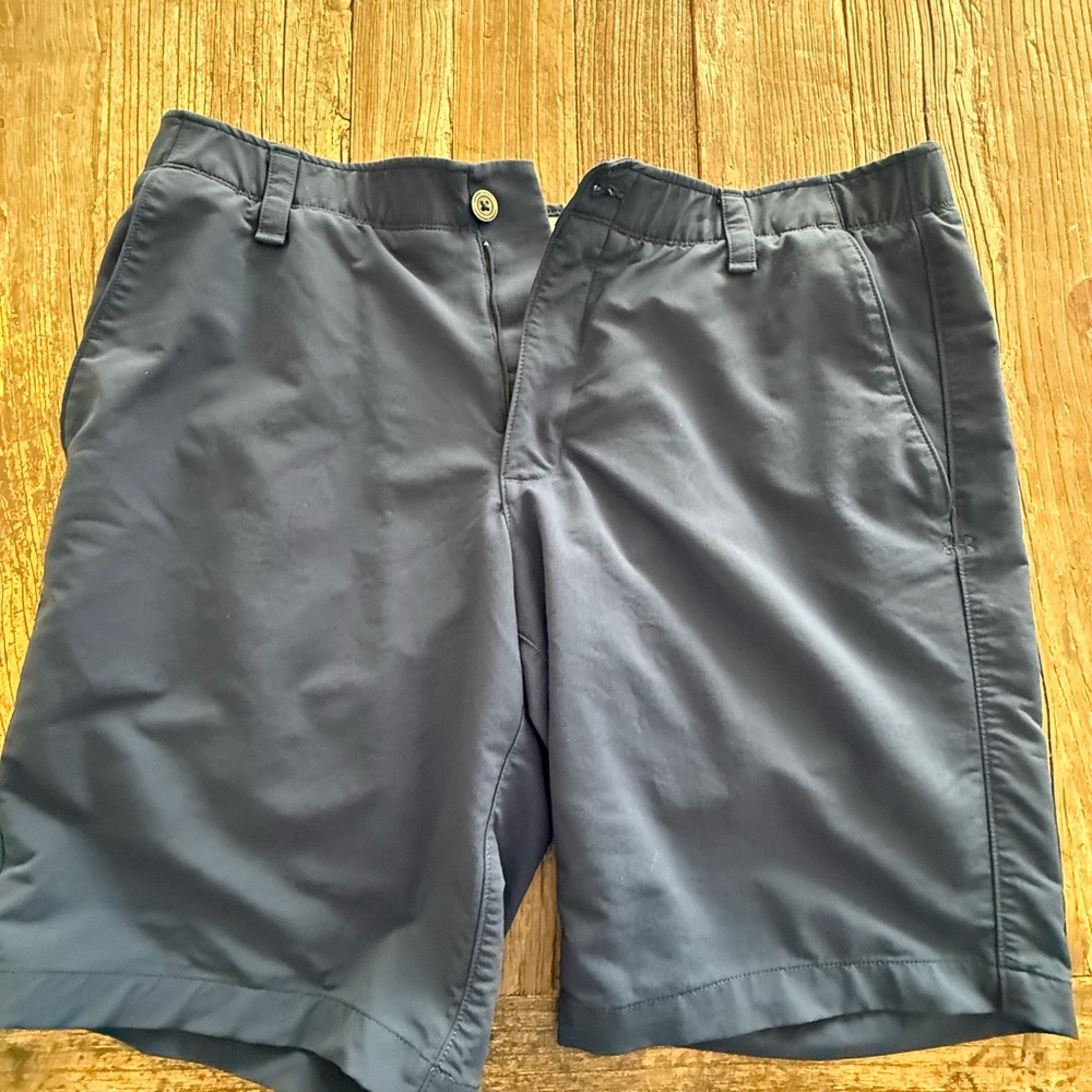 Under Armour Men's Navy Blue Flat Front Golf Shorts